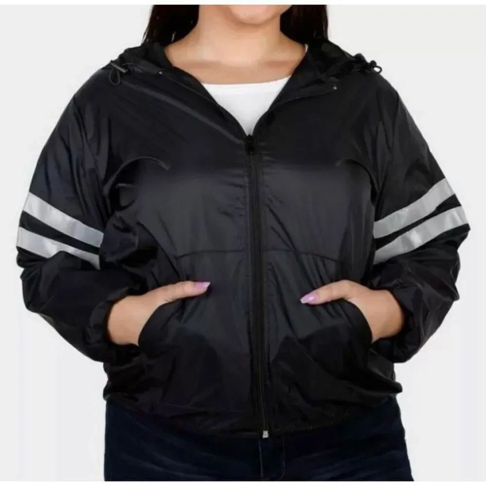 Womens Reflex Love Reflective Windbreaker Lightweight Jacket - Sz S